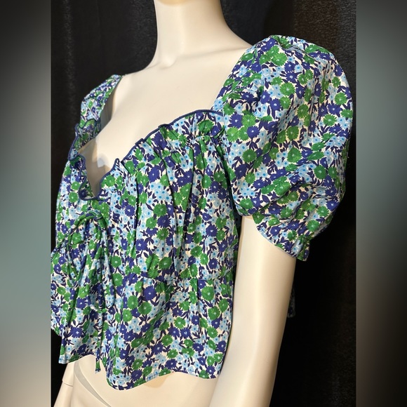 Zara floral crop top NWT - Size L - Picture 2 of 8